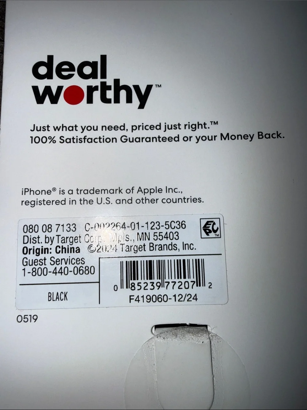 Deal Worthy Black Phone Case for iPhone 15 Pro - New!